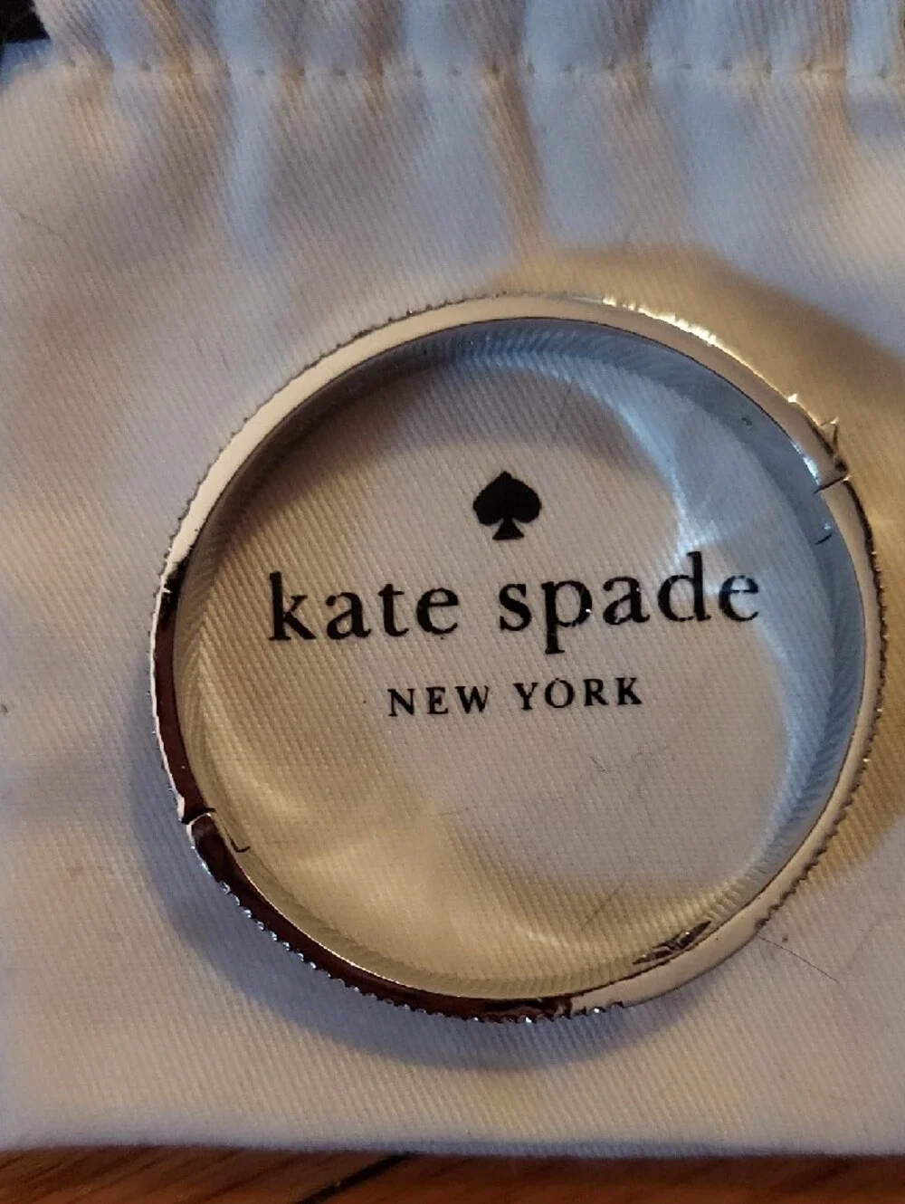 kate spade Silver Spade Accent Bangle Bracelet - Picture 2 of 3